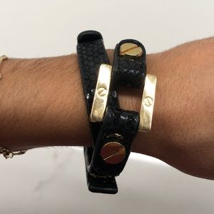 Tory Burch Leather Wrap Bracelet